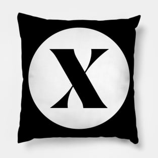 X (Letter Initial Monogram) Pillow