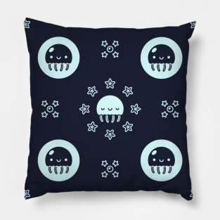 Happy Jellyfish Pattern Pillow