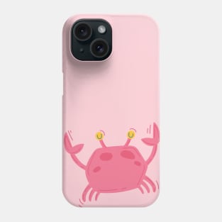 Pink crab in cartoon style Phone Case