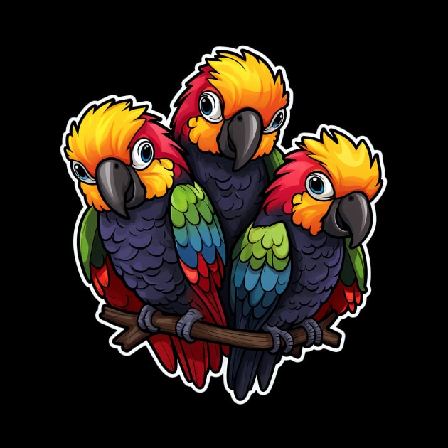 Colorful Parrot Cockatoo - Parakeet Macaws Parrot by fromherotozero