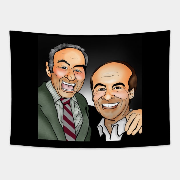 Tim Conway and Harvey Korman Caricature Tapestry by tooner96