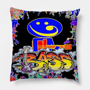 Bass Graffiti Clef purple Pillow