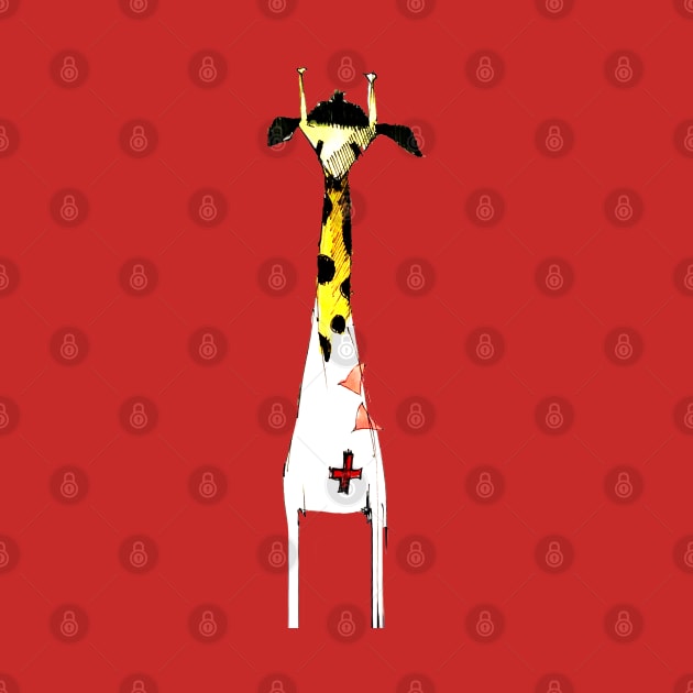 Giraffe red cross by Mzerart