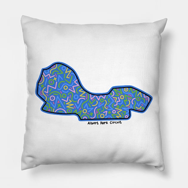 Albert Park Circuit Pillow by Cardinalcat3