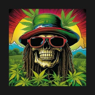 Rasta Skulls - Stoner Reggae Island Vibes 33 T-Shirt