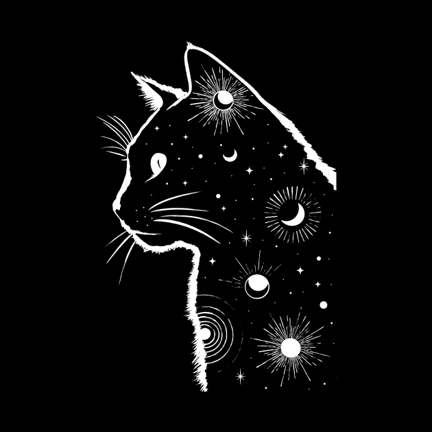 Black Galaxy Cat by emanuelacarratoni