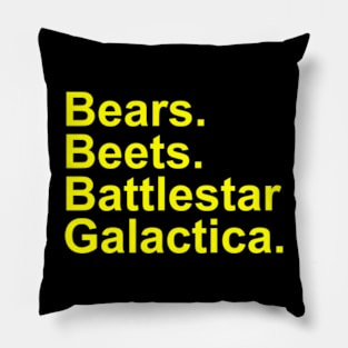 Bears Beets Battlestar Galactica2 Pillow