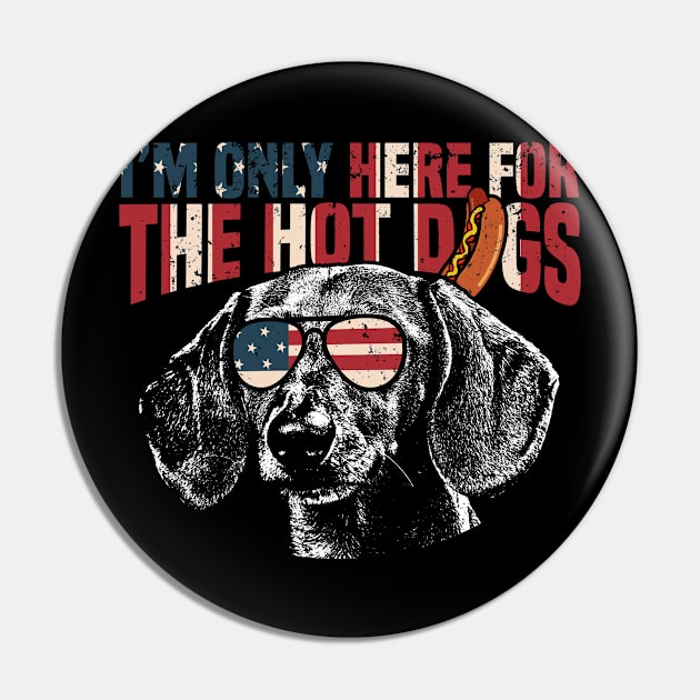 Dachshund Shirt Funny 4th of July Pin by Madfido