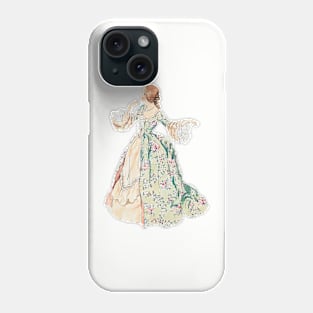 18th century lady's costume Phone Case