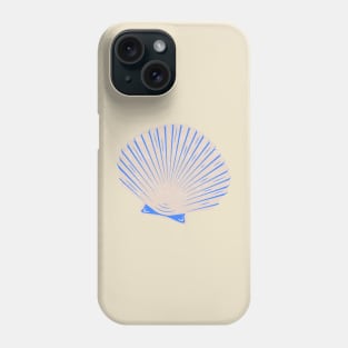 Blue and tan clam shell Phone Case