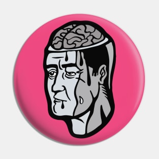 Brain Dead Cartoon head Pin