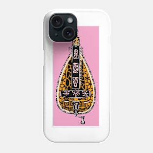 Hurdy-Gurdy with pink background Phone Case