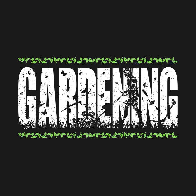 Gardening Lawn Mower Gardener by Humbas Fun Shirts