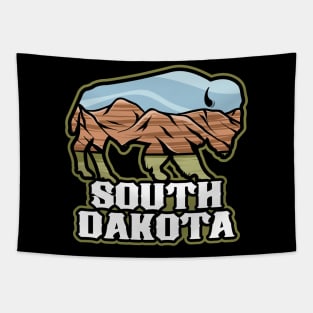 South Dakota Badlands Buffalo Tapestry