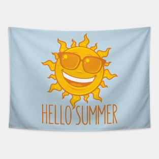 Hello Summer Sun With Sunglasses Tapestry