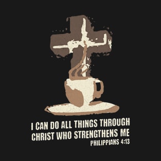 Coffee Lover Bible Verse Quotes Christian Religious T-Shirt