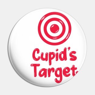 Cupid Target, Cupid Bow, Cupid Arrow Pin