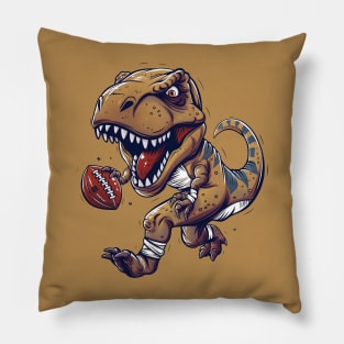 T-Rex Touchdown Football Pillow