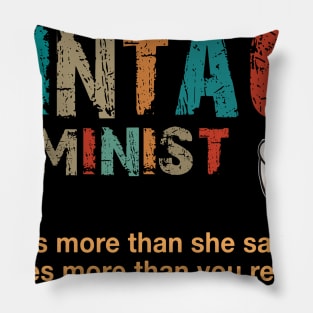 Vintage Feminist Costume Gift Pillow