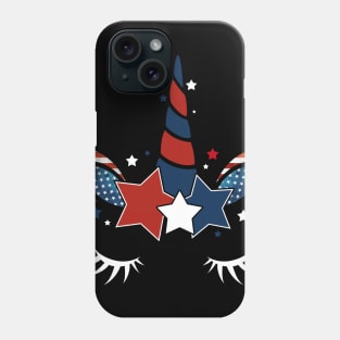 Patriotic Unicorn American Flag 4th Of July Gift Phone Case