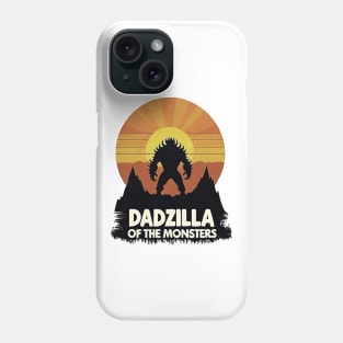 Mens Dadzilla Father Of The Monsters Retro Vintage Sunset Phone Case