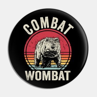 Combat Wombat Funny Pin