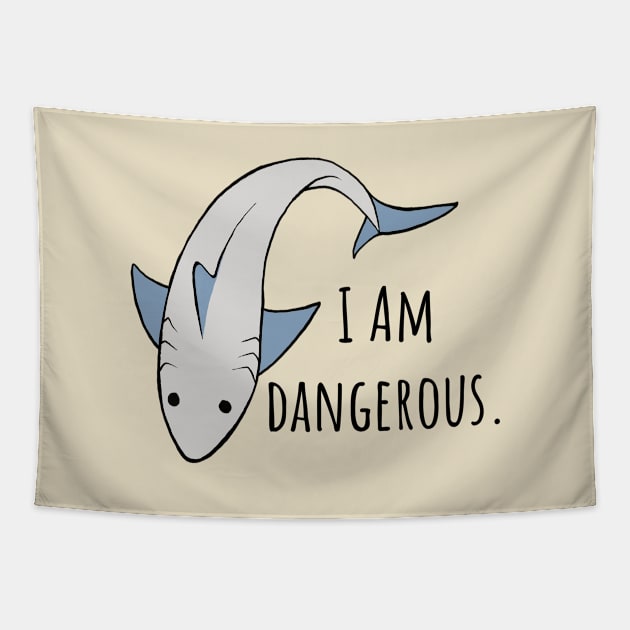 Shark is Dangerous Tapestry by Caving Designs