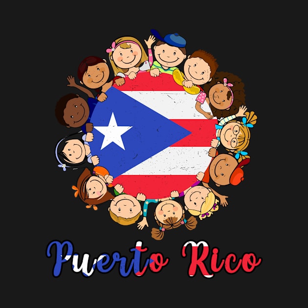 Puerto Rico Hispanic Heritage Kids Puerto Rican Flag Pride by AlexDesigner89