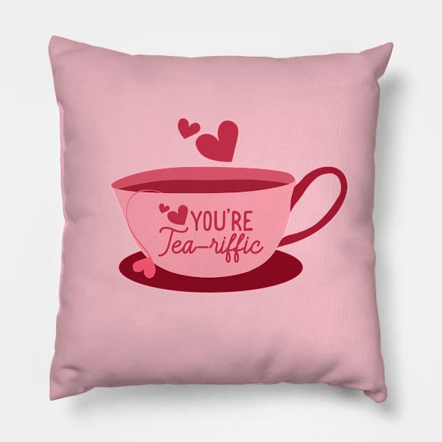 You're Tea-riffic Pillow by lulubee