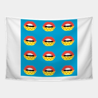 Pop art lips Tapestry