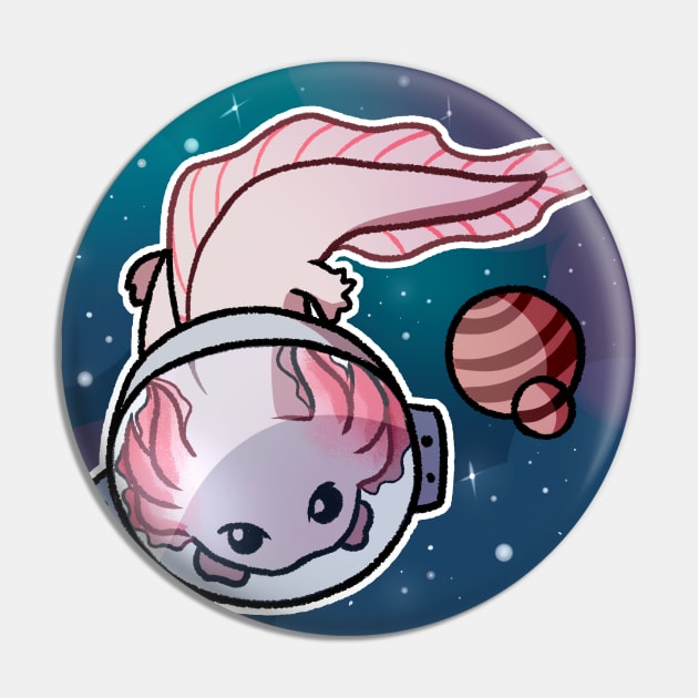 Space Axolotl Pin by gaypompeii