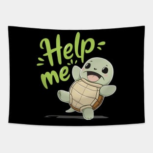 Save The Turtles Funny Turtle Tapestry