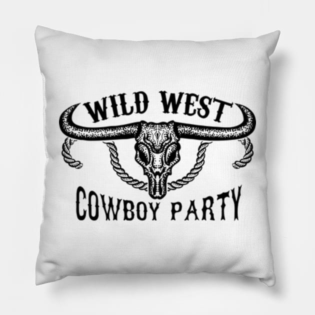 Wild West Cowboy Party Pillow by Welcome To Chaos 
