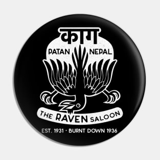 The Raven Saloon (white version) Pin