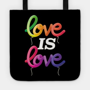 Love is Love Gay Pride Rainbow Balloon Art Tote