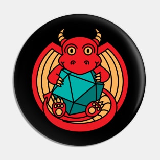 Baby Dragon d20 Dungeons and Dragons Pin