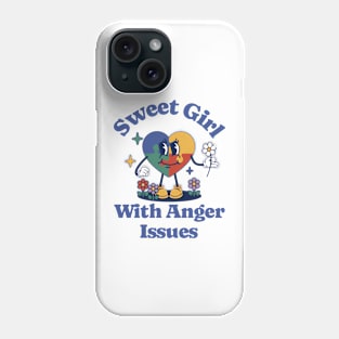Sweet Girl With Anger Issues Shirt, Funny Women Shirt, Oddly Specific Shirt, Funny Meme Shirt, Sarcastic Saying Shirt, Cartoon Meme Shirt Phone Case