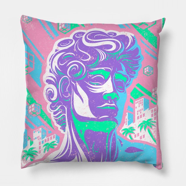 New Wave Pillow by ManSizedMeatballs