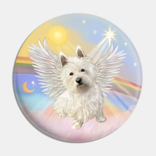 West Highland Terrier in Heaven's Clouds Pin