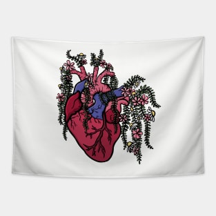 Heart With Flowers and Leaves- Growth in your heart Tapestry