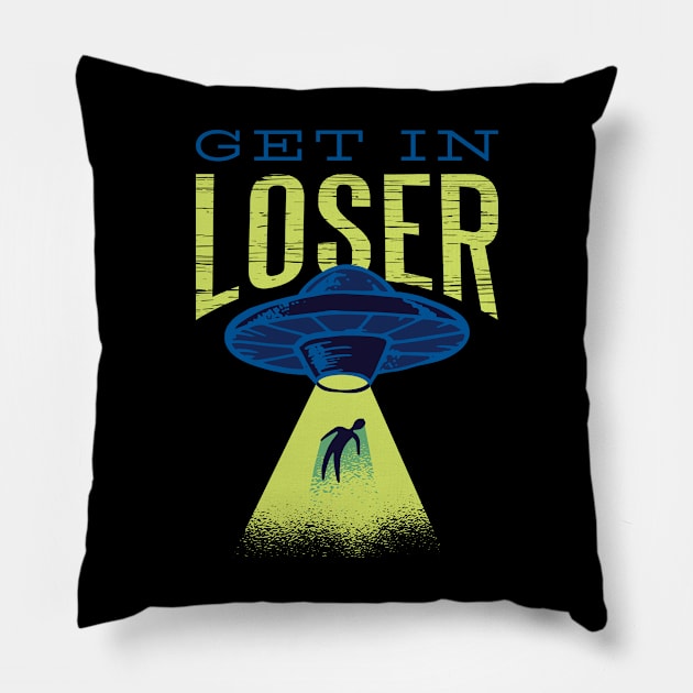 Ufo Abduction Pillow by EarlAdrian