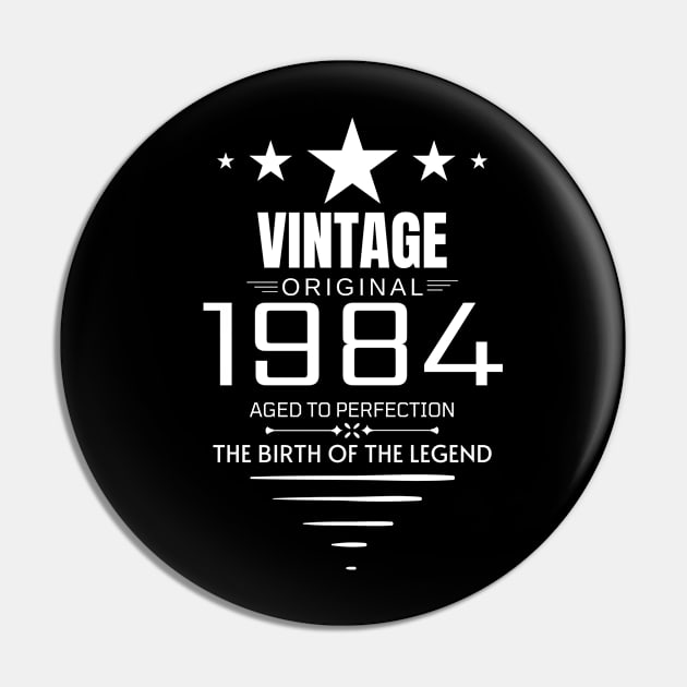 Vintage 1984 - Birthday Gift Pin by Fluen