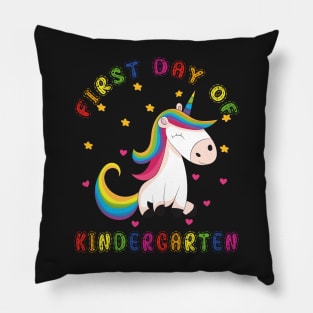 Cutesy Unicorn | First Day Kindergarten Pillow