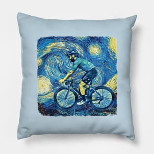 Cycle Race Van Gogh Style Pillow