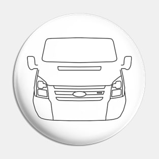 Ford Transit van outline graphic (black) Pin