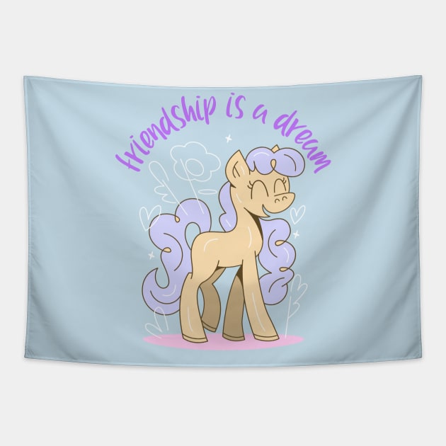 Cute Little Pony Friendship Friends Tapestry by Tip Top Tee's