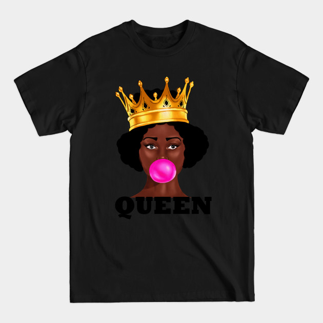 Discover Black Melanin Queen Afro Black History - Black - T-Shirt