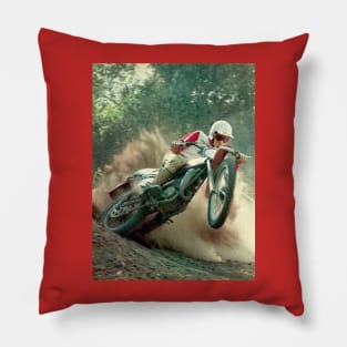 Vintage Motorcross Pillow