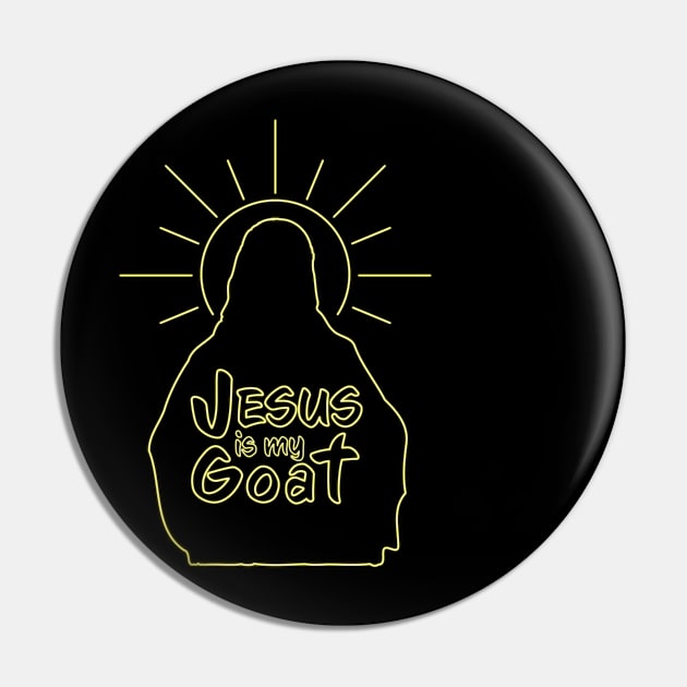 Jesus is my Goat - Neon Yellow Pin by Sacred Dreamers