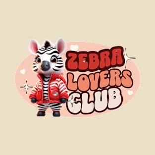 Cute Zebra personified with red jacket Kids T-Shirt